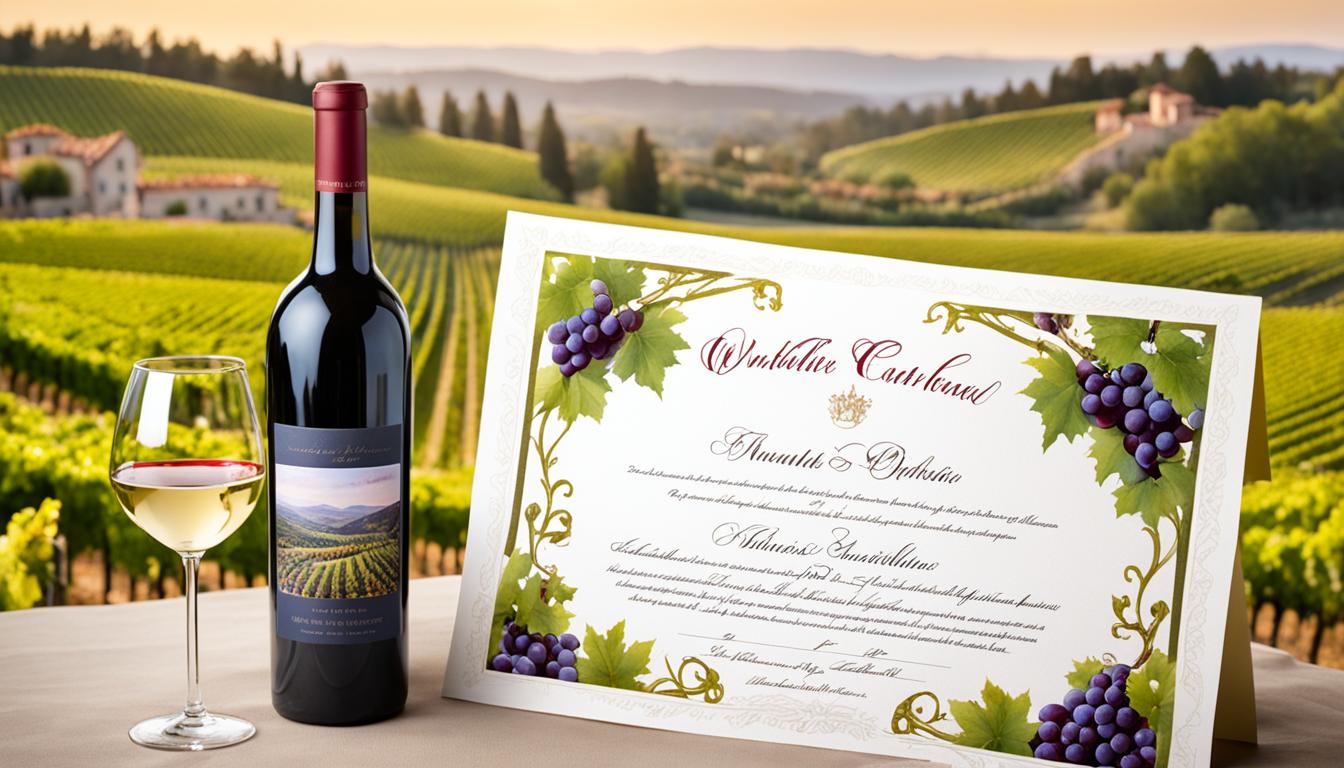 wine tour gift certificates